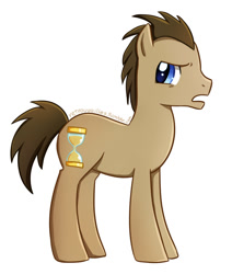 Size: 602x710 | Tagged: safe, artist:tsurime, doctor whooves, time turner, earth pony, pony, g4, male, open mouth, profile, solo, stallion