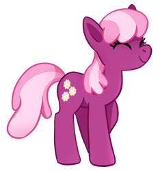 Size: 370x395 | Tagged: safe, artist:tsurime, cheerilee, earth pony, pony, g4, cheeribetes, cute, eyes closed, female, mare, simple background, smiling, solo, transparent background