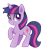 Size: 355x395 | Tagged: safe, artist:tsurime, twilight sparkle, pony, unicorn, g4, chibi, cute, female, mare, raised hoof, simple background, solo, transparent background, twiabetes, unicorn twilight