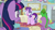 Size: 1920x1080 | Tagged: safe, screencap, spike, starlight glimmer, twilight sparkle, alicorn, dragon, pony, unicorn, a horse shoe-in, g4, female, male, mare, philodendron, potted plant, scroll, starlight's office, twilight sparkle (alicorn), winged spike, wings