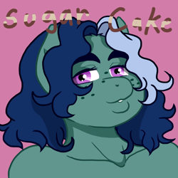 Size: 1050x1050 | Tagged: safe, artist:lurking tyger, oc, oc only, oc:sugar cakes, earth pony, anthro, bust, digital art, female, freckles, looking at you, portrait, solo