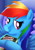 Size: 2480x3508 | Tagged: safe, artist:leonkay, rainbow dash, pegasus, pony, g4, book, daring do and the sapphire statue, daring do book, female, high res, hug, mare, pillow, smiling, solo