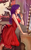Size: 1884x3000 | Tagged: safe, artist:ronna, artist:tarakanovich, rarity, human, fanfic:crimson lips, g4, accessory, applying makeup, breasts, chair, cleavage, clothes, curtains, desk, dress, ear piercing, earring, featured image, female, humanized, jewelry, lightbulb, lipstick, mirror, necklace, piercing, poster, red dress, sexy, sleeveless, solo, theater, vanity