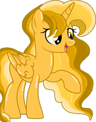 Size: 1260x1602 | Tagged: safe, artist:circuspaparazzi5678, oc, oc only, alicorn, pony, adoptable, base used, deviantart points, expensive adopts, golden pony, shiny, simple background, solo, transparent background, wavy mane
