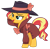 Size: 903x885 | Tagged: safe, artist:emeraldblast63, sunset shimmer, pony, unicorn, g4, my little pony: friendship is magic, rarity investigates, detective, detective shimmer, fedora, female, hat, simple background, solo, transparent background