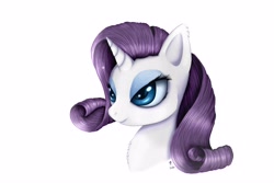 Size: 5167x3444 | Tagged: safe, artist:rameslack, rarity, pony, g4, absurd resolution, bust, chest fluff, ear fluff, female, mare, portrait, simple background, solo, white background
