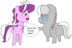 Size: 3868x2572 | Tagged: safe, artist:coltfan97, diamond tiara, silver spoon, g4, 1000 hours in ms paint, butt, high res, just friends, plot, plot pair, speech bubble