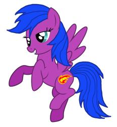 Size: 1756x1896 | Tagged: safe, artist:optimusv42, firefly, pegasus, pony, g1, g4, cousin, fan version, female, friendship troopers, g1 to g4, generation leap, my little pony friendship troopers, rainbow dash's family, simple background, solo, transparent background