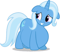 Size: 1280x1139 | Tagged: safe, artist:mlpfan3991, trixie, pony, unicorn, g4, belly, big belly, fat, female, mare, obese, simple background, solo, stuffed, the great and bountiful trixie, transparent background, vector