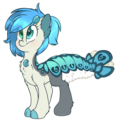 Size: 3000x3100 | Tagged: safe, artist:fluffyxai, oc, oc only, original species, suisei pony, female, high res, mare, simple background, smiling, solo, transparent background