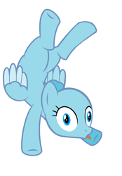 Size: 2045x2932 | Tagged: safe, artist:xepicgamequestsx, oc, oc only, pegasus, pony, bald, base, flying, high res, pegasus oc, solo, tongue out, underhoof, upside down, wide eyes, wings