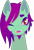 Size: 2746x4000 | Tagged: safe, artist:buttercupsaiyan, oc, oc:cryptic, oc:pupa, changeling, beard, collaboration, facial hair, green coat, pupa, purple hair, purple mane, simple background, slit pupils, transgender, transparent background, vector