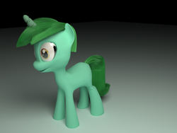 Size: 1280x960 | Tagged: safe, artist:rekt_derp, lyra heartstrings, g4, 3d, 3ds max, blank flank, cracked horn, horn, low quality, mane, tail