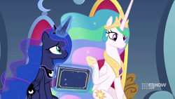Size: 1280x720 | Tagged: safe, screencap, princess celestia, princess luna, g4, memories and more, my little pony: friendship is forever