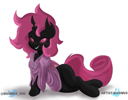 Size: 4000x3147 | Tagged: safe, artist:maximus, oc, oc only, oc:idem, changeling, bedroom eyes, changeling oc, female, looking at you, pink changeling, solo