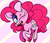 Size: 707x612 | Tagged: safe, artist:ectohive, pinkie pie, earth pony, pony, g4, colored hooves, cute, diapinkes, ear fluff, female, mare, one eye closed, open mouth, solo, wink