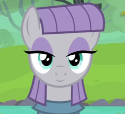 Size: 436x400 | Tagged: safe, edit, edited screencap, screencap, maud pie, earth pony, pony, g4, season 6, the gift of the maud pie, cropped, female, looking at you, smiling, solo, when she smiles