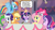 Size: 1280x720 | Tagged: safe, edit, edited screencap, screencap, applejack, fluttershy, pinkie pie, rainbow dash, rarity, spike, starlight glimmer, twilight sparkle, alicorn, earth pony, pony, unicorn, g4, memories and more, my little pony: friendship is forever, the last problem, burger, canterlot, clothes, coronation dress, crown, dress, female, food, jewelry, male, mane seven, mane six, regalia, scrapbook, smiling, text, twilight sparkle (alicorn)