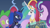 Size: 1280x720 | Tagged: safe, screencap, princess celestia, princess luna, spike, starlight glimmer, alicorn, dragon, pony, unicorn, g4, memories and more, my little pony: friendship is forever, 9now, book, levitation, looking at each other, magic, magic aura, sad, scrapbook, telekinesis, winged spike, wings