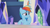 Size: 1280x720 | Tagged: safe, screencap, rainbow dash, pegasus, pony, g4, memories and more, spoiler:memories and more, spoiler:mlp friendship is forever, 9now, female, laughing, mare, sitting, solo