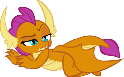 Size: 5851x3645 | Tagged: safe, artist:memnoch, smolder, dragon, g4, absurd resolution, dragoness, female, flying, looking back, simple background, solo, transparent background, vector