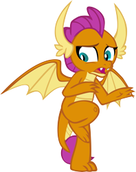 Size: 4757x5997 | Tagged: safe, artist:memnoch, smolder, dragon, g4, female, simple background, solo, standing, standing on one leg, transparent background, vector