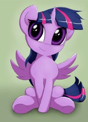 Size: 2353x3263 | Tagged: safe, artist:itchystomach, twilight sparkle, alicorn, pony, g4, cute, female, high res, sitting, solo, twiabetes, twilight sparkle (alicorn)