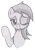 Size: 964x1363 | Tagged: safe, artist:lockerobster, oc, oc only, oc:aqua, pony, monochrome, one eye closed, pencil drawing, phonepones, simple background, solo, traditional art, transparent background