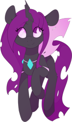 Size: 2684x4568 | Tagged: safe, artist:hellscrossing, oc, oc only, oc:coco (changeling), changeling, changeling oc, purple changeling, simple background, solo, transparent background