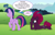 Size: 4617x2987 | Tagged: safe, artist:ejlightning007arts, fizzlepop berrytwist, tempest shadow, twilight sparkle, alicorn, pony, unicorn, g4, blushing, broken horn, butt, cute, duo, duo female, eye scar, eyes on the prize, female, grammar error, heart, hill, hoof on cheek, horn, lesbian, looking at butt, lying down, mare, nope, outdoors, plot, prone, raised hoof, scar, ship:tempestlight, shipping, speech bubble, tempestbetes, tree, twiabetes, twibutt, twilight sparkle (alicorn)