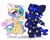 Size: 2500x2000 | Tagged: safe, artist:etoz, princess celestia, princess luna, alicorn, pony, semi-anthro, g4, :3, arm hooves, bipedal, blushing, clothes, colored hooves, crescent moon, crown, cute, cutelestia, dress, duo, ear fluff, featured image, female, high res, jewelry, lunabetes, mare, moon, open mouth, regalia, royal sisters, siblings, simple background, sisters, stars, sun, sweet dreams fuel, white background