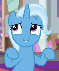 Size: 533x642 | Tagged: safe, screencap, trixie, pony, unicorn, a horse shoe-in, g4, cropped, female, mare, solo
