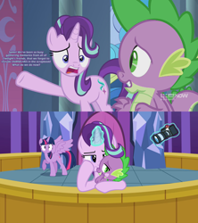 Size: 1920x2160 | Tagged: safe, artist:agrol, artist:itv-canterlot, artist:memnoch, edit, edited screencap, hundreds of users filter this tag, screencap, spike, starlight glimmer, twilight sparkle, alicorn, dragon, pony, unicorn, g4, memories and more, spoiler:memories and more, spoiler:mlp friendship is forever, book, camera, duo, female, kiss mark, lipstick, male, scrapbook, ship:sparlight, shipping, show accurate, straight, that's not friendship, twilight sparkle (alicorn), winged spike, wings