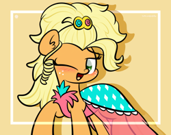 Size: 3250x2560 | Tagged: dead source, safe, artist:php142, applejack, earth pony, pony, g4, simple ways, applejewel, blushing, clothes, cute, dress, female, freckles, high res, jackabetes, looking at you, mare, one eye closed, solo, wink
