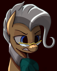 Size: 3067x3841 | Tagged: safe, artist:swegmeiser, mayor mare, earth pony, pony, g4, angry, bust, female, high res, portrait, solo