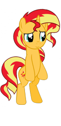 Size: 1080x2220 | Tagged: safe, artist:suramii, edit, vector edit, sunset shimmer, pony, unicorn, g4, accessory-less edit, bipedal, missing accessory, simple background, transparent background, vector