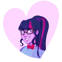 Size: 939x939 | Tagged: safe, artist:liviedoesart, sci-twi, twilight sparkle, equestria girls, g4, bust, female, heart, simple background, solo, transparent background