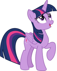 Size: 7258x9037 | Tagged: safe, artist:alandssparkle, twilight sparkle, alicorn, pony, a horse shoe-in, g4, absurd resolution, female, raised hoof, simple background, solo, transparent background, twilight sparkle (alicorn), vector