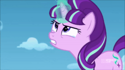 Size: 600x338 | Tagged: safe, screencap, starlight glimmer, pony, unicorn, g4, season 5, the cutie re-mark, 9now, animated, crying, female, gif, s5 starlight, solo, teary eyes