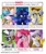 Size: 3000x3582 | Tagged: safe, artist:sk-ree, derpy hooves, gilda, pinkie pie, princess celestia, princess luna, zecora, griffon, pony, zebra, g4, :p, bedroom eyes, blushing, bust, cheek squish, ear fluff, ear piercing, earring, ethereal mane, eyelashes, flashback potion, hat, high res, hoof hold, hoof shoes, jewelry, mouth hold, neck rings, peytral, piercing, salute, scrunchy face, six fanarts, squishy cheeks, starry mane, tongue out