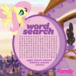 Size: 1000x1000 | Tagged: safe, fluttershy, g4, official, discovery family, puzzle, word, word search