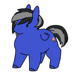 Size: 500x500 | Tagged: safe, artist:siegfriednox, oc, oc only, oc:driftor, pegasus, pony, black hair, blue, blue coat, chimken numget, chonk, cute, cutie mark, dot eyes, folded wings, grey hair, male, no mouth, pegasus oc, simple background, small wings, solo, stallion, striped mane, striped tail, transparent background, two toned hair, two toned mane, two toned tail, wings
