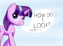 Size: 1280x939 | Tagged: safe, artist:trackheadtherobopony, starlight glimmer, pony, unicorn, g4, spoiler:harvesting memories, alternate hairstyle, bronybait, female, mare, open mouth, open smile, smiling, solo, starlight sparkle, talking, talking to viewer, text