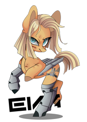 Size: 2893x4092 | Tagged: safe, artist:lilsunnyday, oc, oc only, pegasus, pony, blood, commission, cyberpunk, looking at you, scar, solo