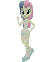 Size: 598x720 | Tagged: safe, artist:topsangtheman, bon bon, sweetie drops, equestria girls, g4, 3d, female, looking at you, simple background, solo, source filmmaker, transparent background