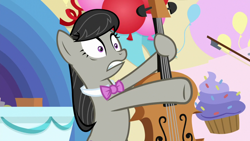 Size: 1920x1080 | Tagged: safe, screencap, octavia melody, earth pony, pony, a horse shoe-in, g4, season 9, bow (instrument), cello, female, mare, musical instrument, solo