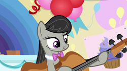 Size: 1920x1080 | Tagged: safe, screencap, octavia melody, earth pony, pony, a horse shoe-in, g4, cello, female, mare, musical instrument, solo