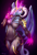 Size: 2370x3500 | Tagged: safe, artist:azzunyr, princess ember, dragon, anthro, g4, breasts, crossover, dragoness, ember (warframe), female, fire, glowing hands, high res, looking at you, namesake, serious, serious face, solo, warframe, wings