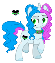 Size: 624x710 | Tagged: safe, artist:mintoria, oc, oc only, oc:niome, pony, unicorn, choker, female, mare, simple background, solo, spiked choker, transparent background
