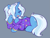 Size: 973x731 | Tagged: safe, artist:crimmharmony, trixie, pony, unicorn, g4, alternate hairstyle, babysitter trixie, clothes, cute, diatrixes, eyes closed, female, hoodie, mare, prone, simple background, sketch, solo, tongue out